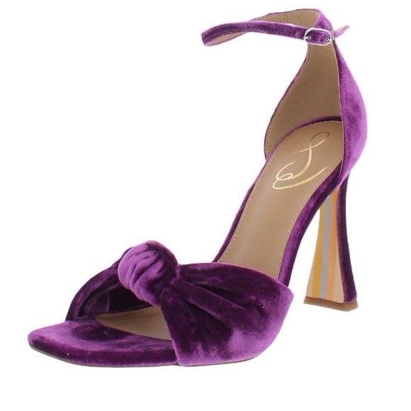Sam Edelman Purple Velvet Heels. Size 8.5 - Picture 2 of 9